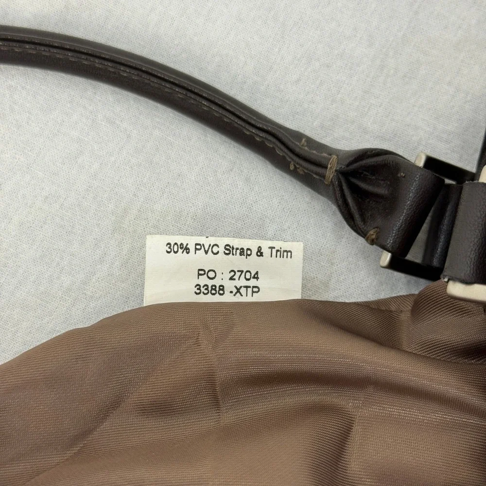 The Sak Brown Woven Shoulder Bag /Purse Dark Brown Faux Leather‎ Trim